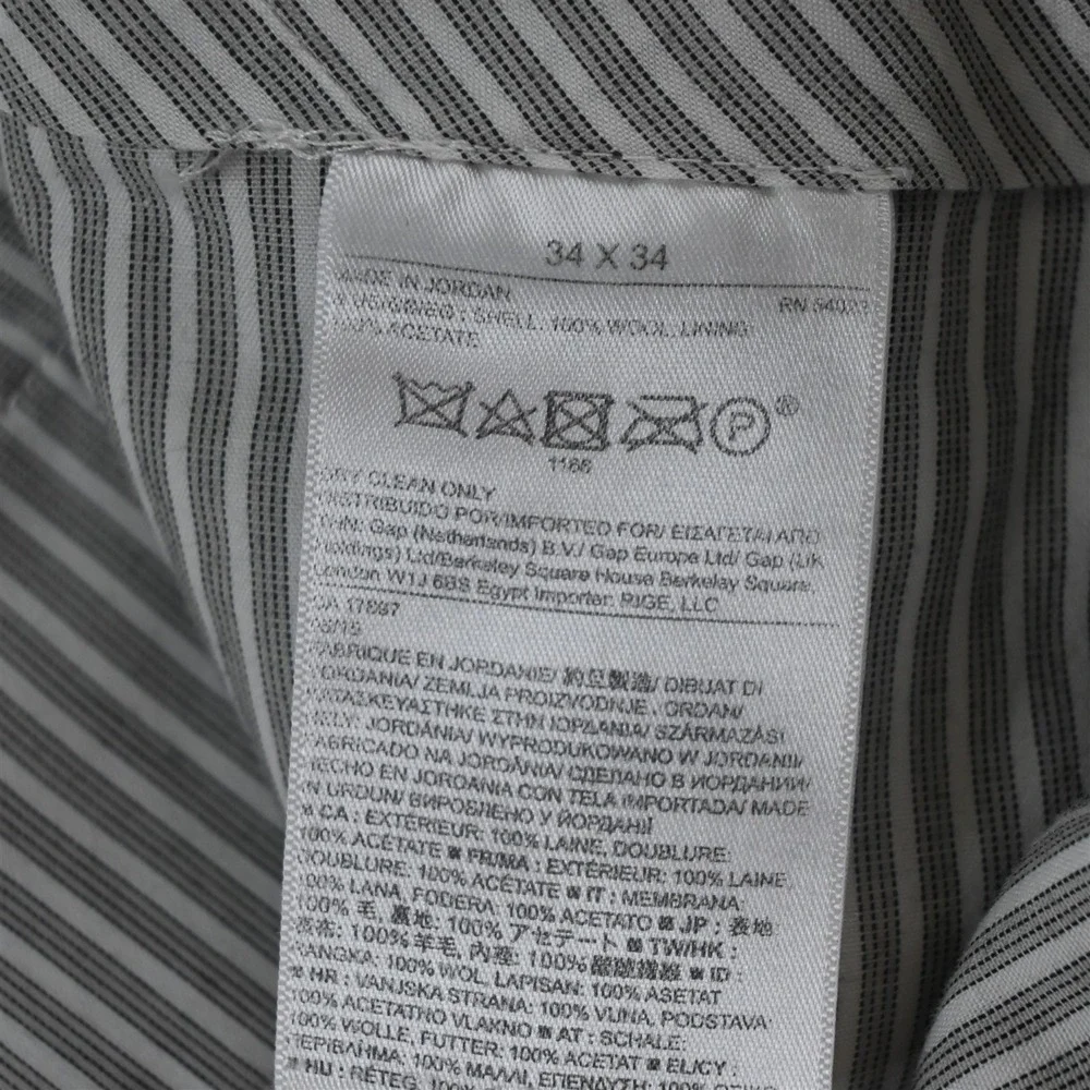 Banana Republic 34x34 Gray Heather 100% Wool 673154 Modern Slim Dress Mens Pants